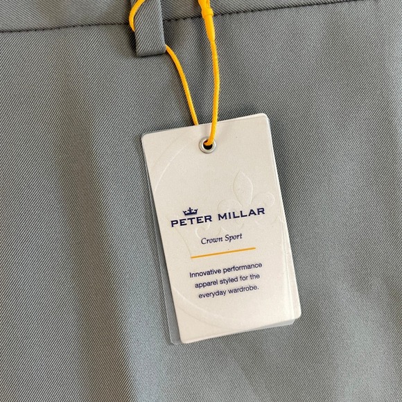 Peter Millar Crown Sport Golf Shorts Size 44 Olive Green Performance - Picture 2 of 6